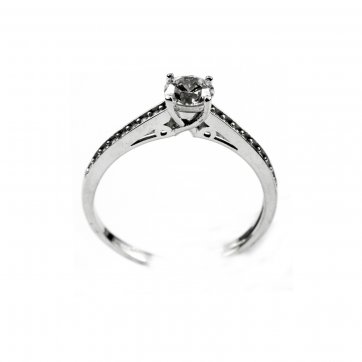 Aphrodite's Rose Solitaire ring with CZ