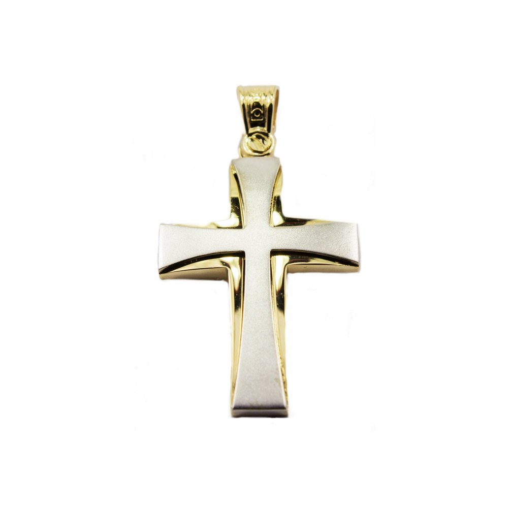 Yellow/White gold cross