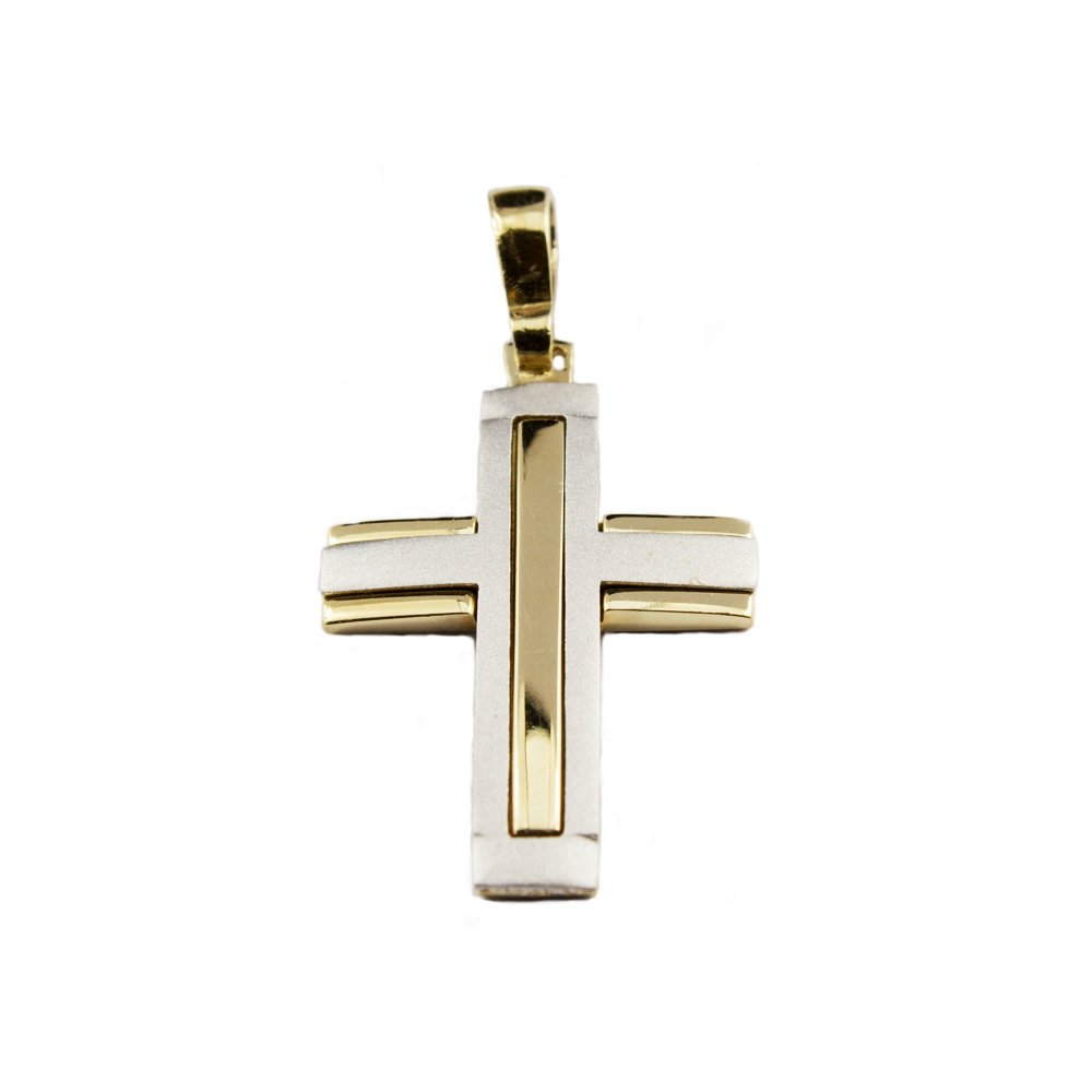 Yellow/White gold cross