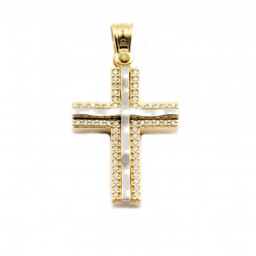 Κροντηρά Gold cross with zircons