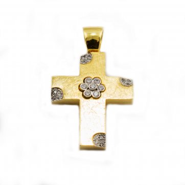 Κροντηρά Gold cross with zircons