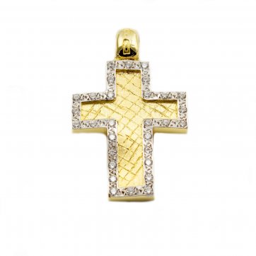 Κροντηρά Gold cross with zircons