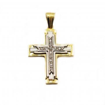 Κροντηρά Gold cross with zircons