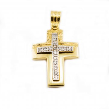 Κροντηρά Gold cross with zircons