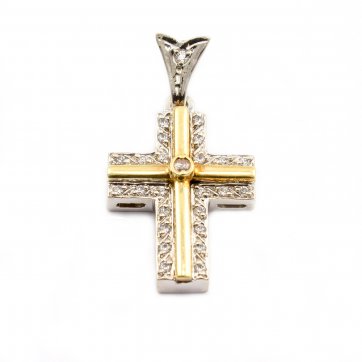 Κροντηρά Gold cross with zircons