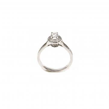 Aphrodite's Rose Solitaire ring with CZ