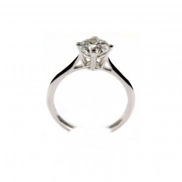 Aphrodite's Rose Solitaire ring with CZ