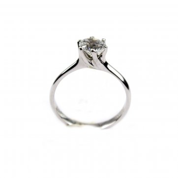 Aphrodite's Rose Solitaire ring with CZ