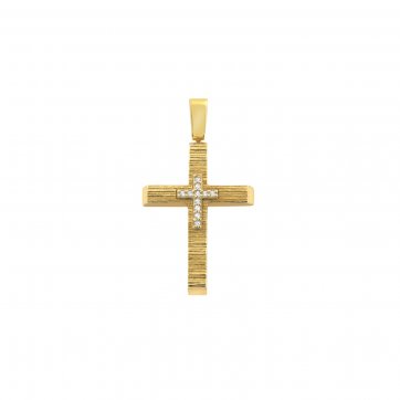 Κροντηρά Gold cross with zircons