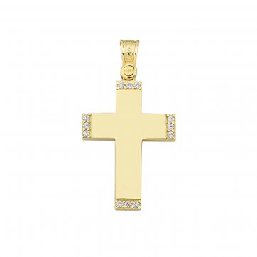 Κροντηρά Gold cross with zircons