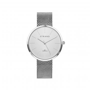 Strand Strand by Obaku watch with silver bracelet and dial S700LXCIMC
