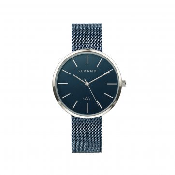 Strand Strand by Obaku watch with blue bracelet and dial S700LXCLML