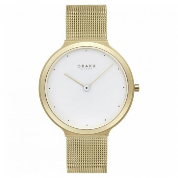 Strand Ρολόι Obaku Satin Lille - Gold Ultra Slim 4.8Mm